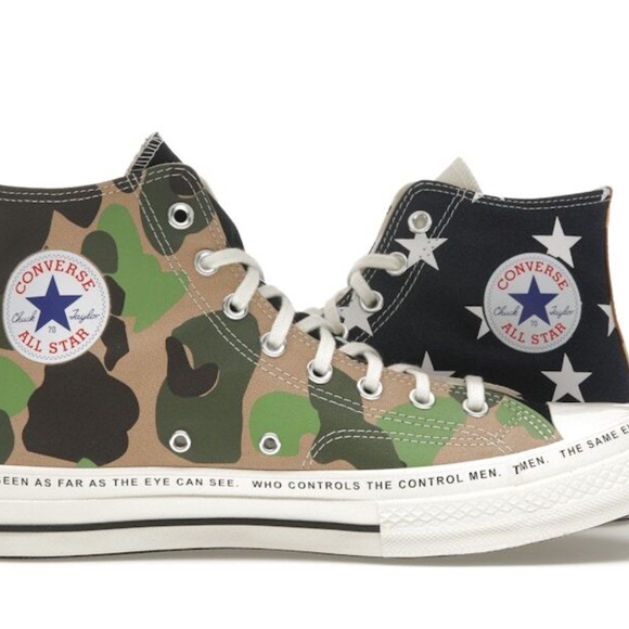 Brain Dead X Chuck Taylor (Converse) 70 HIGH - 'Mismatched Prints' (M6/W8) NWT - Picture 2 of 16